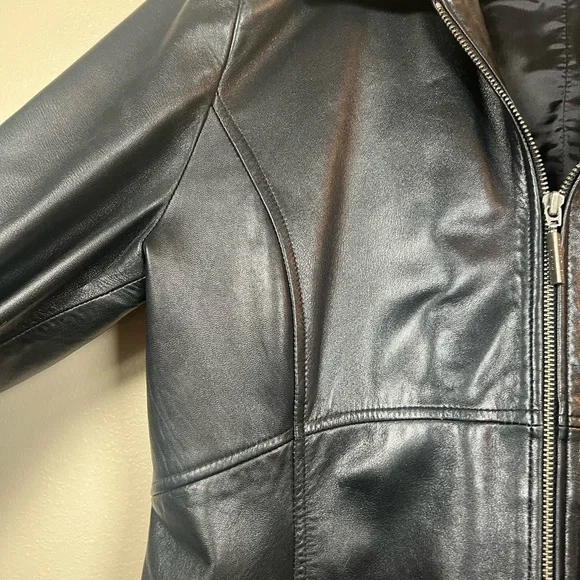 Reaction Kenneth Cole Women’s Leather Jacket Size Large - Picture 5 of 12